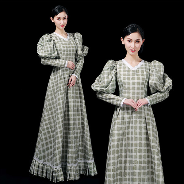 中世ヨーロッパ宮廷 貴族 ドレス メイド ワンピース ロング丈 サイズ指定可