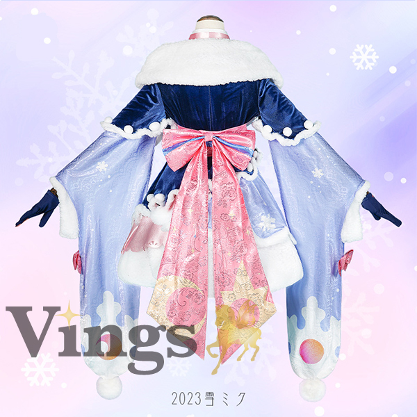 【初音ミク 衣装】VOCALOID 2023 雪ミク 風 コスプレ衣装 ウィッグ/靴 選択可能 COSPLAY コスプレ・衣装のVings