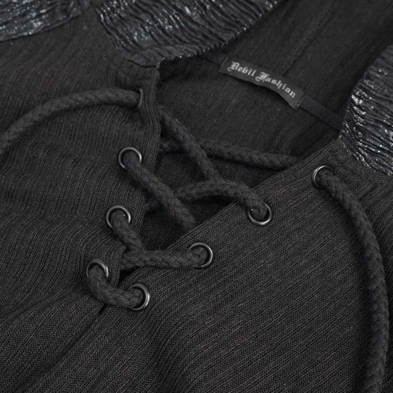 ロック メンズトップス メンズ スチーム時代 18世 黒 フード付きTシャツ パンク ゴシック風 ダーク rock ヘヴィメタル 大きいサイズ S~4XL コスプレ・衣装のVings