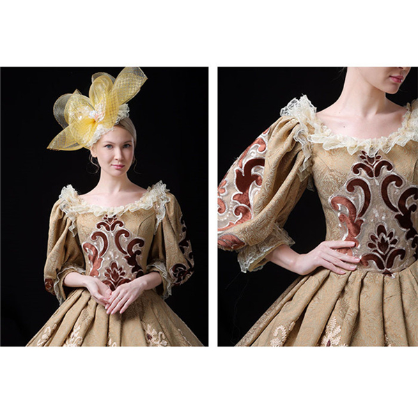 欧風宮廷服 女性用 西洋 貴族の衣装 ロングドレス ステージ衣装