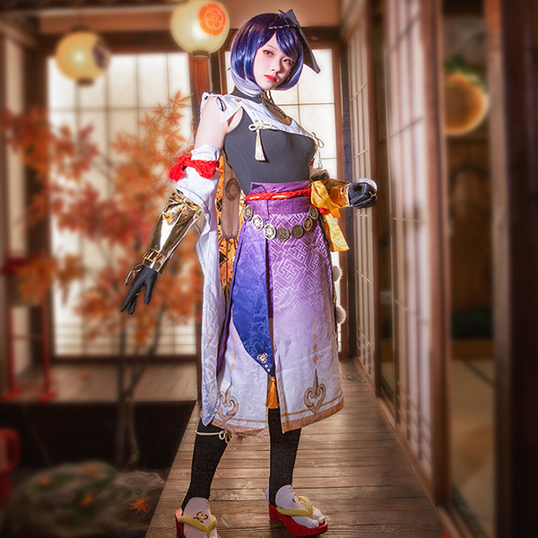 三分妄想 原神 コスプレ 九条裟羅 くじょうさら 衣装 ※ウィッグ 靴 ...