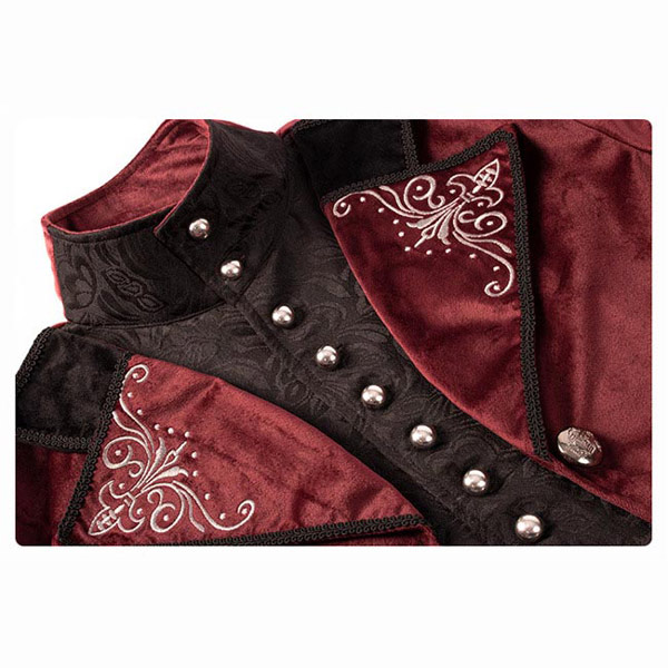 ジャケット 中世ヨーロッパ 貴族風 長袖 ハロウィン コスプレ ステージ衣装 ブラック/レッド/ブルー コスプレ・衣装のVings