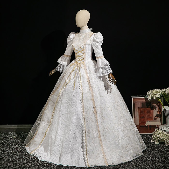 貴族 ドレス 油絵風 お姫様 衣装 カラードレス ロング 宮廷 王族服 お嬢様 舞台衣装 復古 ジュリエット ヨーロッパ ステージ衣装 オペラ声楽 撮影 西洋ドレス レディース ロングドレス 貴族ドレス 中世 貴婦人 ワンピース 演出服 演劇 ハロウィン 女性 コスプレ・衣装のVings