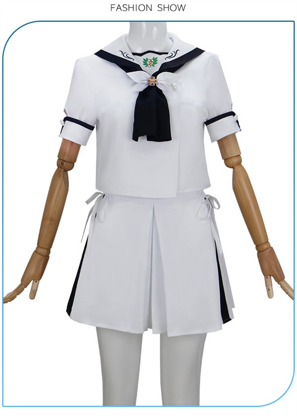 Summer Pockets 鳴瀬しろは JK制服 コスプレ衣装セット 制服 学生服風 ウィッグ コスチューム 仮装 イベント 学園祭 演劇 舞台 ステージ 撮影 学芸会 文化祭 ハロウィン コスプレ・衣装のVings