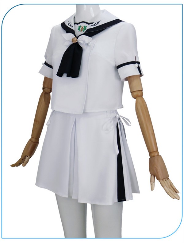 Summer Pockets 鳴瀬しろは JK制服 コスプレ衣装セット 制服 学生服風 ウィッグ コスチューム 仮装 イベント 学園祭 演劇 舞台 ステージ 撮影 学芸会 文化祭 ハロウィン コスプレ・衣装のVings