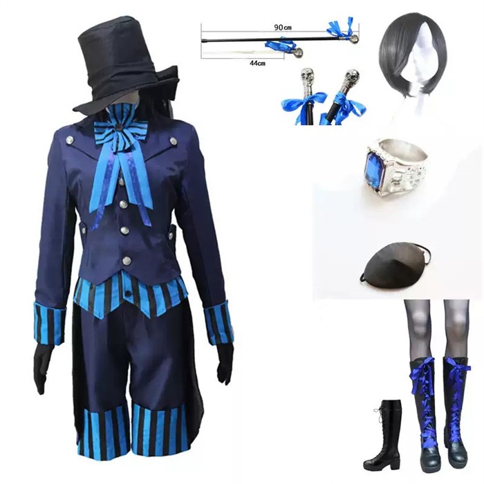 シエル コスプレ衣装 Book of the Atlantic 黒執事 劇場版 コスプレ 豪華セット シエル・ファントムハイヴ cosplay コスチューム イベント コスプレ・衣装のVings