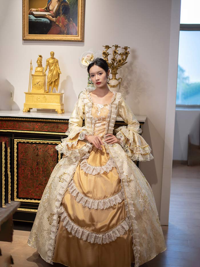 貴族 ドレス ステージ衣装 舞台衣装 オペラ声楽 中世貴族風 お姫様ドレス-