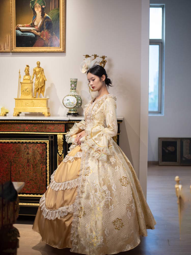 貴族ドレス ステージ衣装 舞台衣装 パーティー オペラ声楽 中世貴族風