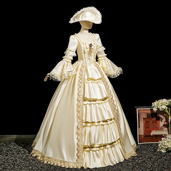 貴族 ドレス 油絵風 お姫様 衣装 カラードレス ロング 宮廷 王族服 お嬢様 舞台衣装 復古 ジュリエット ヨーロッパ ステージ衣装 オペラ声楽 撮影 西洋ドレス レディース ロングドレス 貴族ドレス 中世 貴婦人 ワンピース 演出服 演劇 ハロウィン 女性 コスプレ・衣装のVings