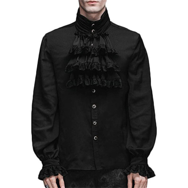 トップス シャツ メンズ ジャケット追加ＯＫ ステージ衣装 ヨーロッパ中世 貴族 ブラック/ホワイト/ベージュ コスプレ・衣装のVings