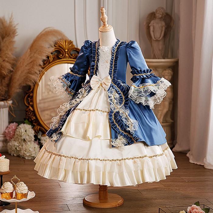 キッズ 貴族 ドレス お姫様 衣装 油絵風 ロング 宮廷 王族服 お嬢様 舞台衣装 復古 ヨーロッパ 演劇服装 ステージ衣装 オペラ声楽 撮影 西洋ドレス レディース ロングドレス 貴族ドレス 中世 ワンピース 演出服 演劇 ハロウィン 女の子 コスプレ・衣装のVings