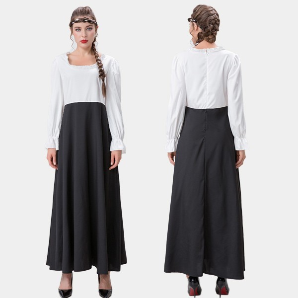 ハロウィンワンピース 中世 ヨーロッパ風 レディース ワンピース ロング コスプレ 女性 ヨーロッパ中世 古着 Halloween 中世 復古 復古風 西洋 民族衣装 貴族 中世紀 巫女 女性用 宮廷装コスチューム 魔法 イベント 演出服 パーティー 文化祭 学園祭 イベント 仮面舞踏会 コスプレ・衣装のVings