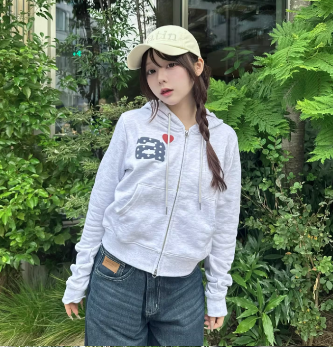 aeae DOT SMALL LETTER 無地 長袖 ファスナー パーカー 迷彩 ボーダー フード付きジップアップアウター レディース カジュアル ジップパーカー多タイプ展開 日系ストリート風 sh281h5 コスプレ・衣装のVings