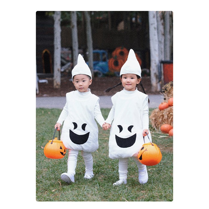 子供 ハロウィン 衣装 おばけ ゴースト コスプレ 仮装 90〜120cm キッズ 男の子 女の子 コスチューム パーティーグッズ 可愛い 文化祭 学園祭 イベント 余興 コスプレ・衣装のVings