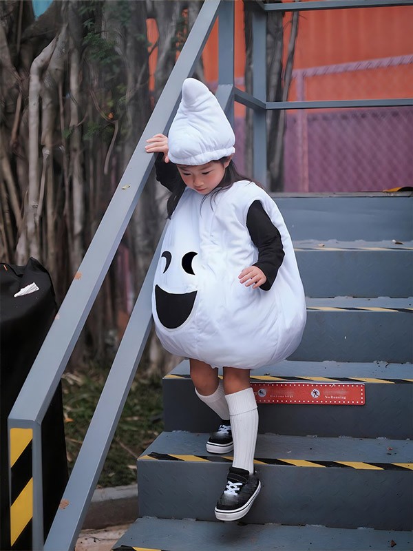 子供 ハロウィン 衣装 おばけ ゴースト コスプレ 仮装 90〜120cm キッズ 男の子 女の子 コスチューム パーティーグッズ 可愛い 文化祭 学園祭 イベント 余興 コスプレ・衣装のVings