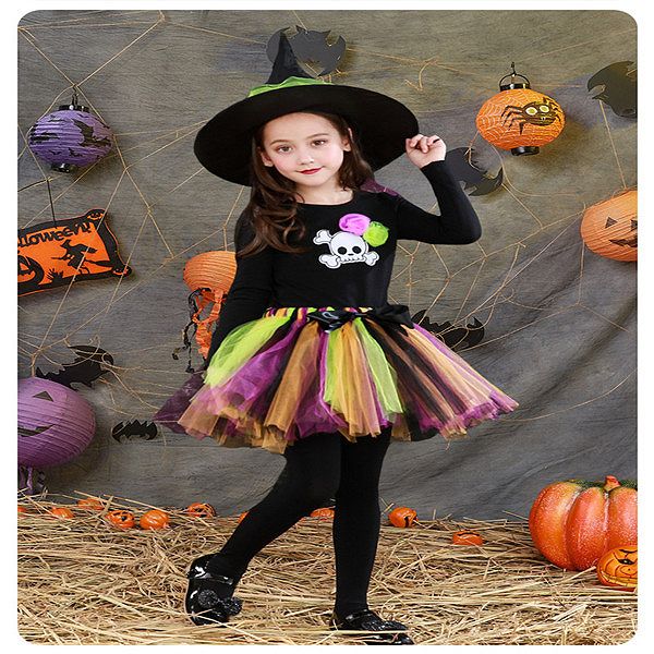 ハロウィン 子供 女の子 ドレス 仮装コスチューム コスプレかぼちゃ おばけ 豪華5点セット Vings(ヴィングス)