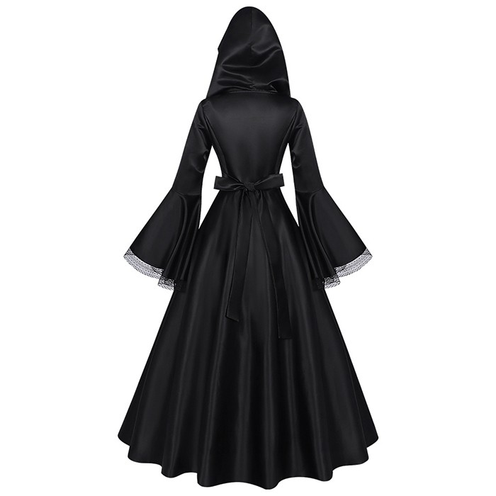 ハロウィン ワンピース コスチューム ハロウィン衣装 仮装 かわいい おしゃれ ハロウィンコスプレ 大きいサイズ ロングワンピース ブラック コスプレ・衣装のVings