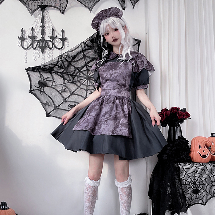 ハロウィン ロリータ 魔女 ワンピース コスチューム ハロウィン衣装 仮装 かわいい おしゃれ ハロウィンコスプレ コスプレ・衣装のVings