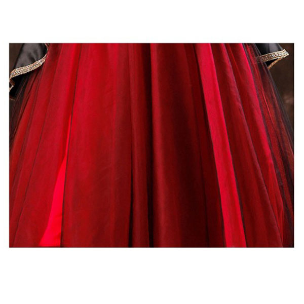 キッズドレス 吸血鬼 ハロウィン ヴァンパイア 魔女 ウイッチ ドレス ロングドレス 袖あり 長袖 ロング丈 コスプレ コスチューム衣装 子供ドレス パーティー カラードレス ワンピース 上品 エレガント 女の子 子供 かわいい イベント レッド 100 110 120 130 140 150 160 コスプレ・衣装のVings