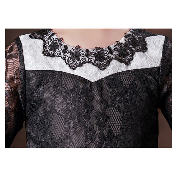 キッズドレス ハロウィン 魔女風 ウイッチ ドレス ロングドレス 袖あり 長袖 ロング丈 コスプレ コスチューム衣装 子供ドレス パーティードレス カラードレス ワンピース 上品 エレガント 女の子 子供 かわいい 演出 イベント 写真用 ブラック 黒 110 120 130 140 150 160 コスプレ・衣装のVings