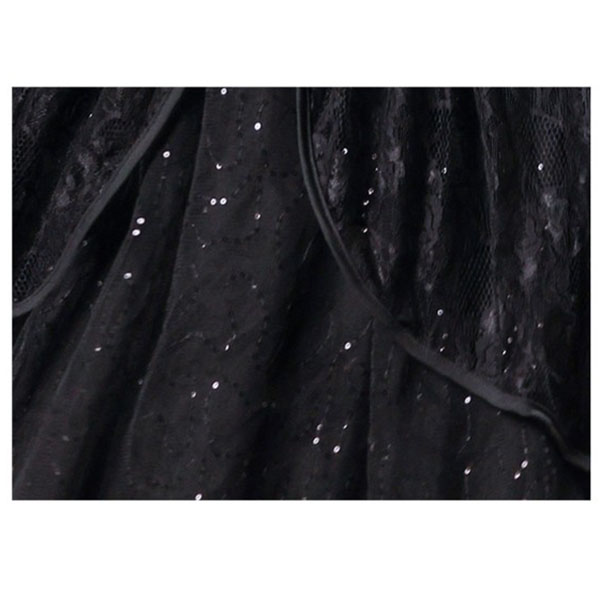 キッズドレス ハロウィン 魔女風 ウイッチ ドレス ロングドレス 袖あり 長袖 ロング丈 コスプレ コスチューム衣装 子供ドレス パーティードレス カラードレス ワンピース 上品 エレガント 女の子 子供 かわいい 演出 イベント 写真用 ブラック 黒 110 120 130 140 150 160 コスプレ・衣装のVings