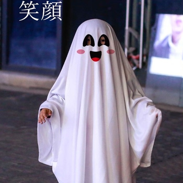 ハロウィン コスチューム ゴースト マントパンプキン 幽霊 仮装 子供 大人 ハロウィンイベント コスプレ 衣装 S/M/L サイズ コスプレ・衣装のVings