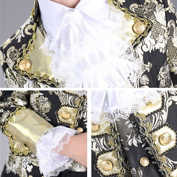 演出服 王子様 演奏会 男の子 キッズ用スーツ 5点セット 子供服 おしゃれな子ども用 ヨーロッパ 中世 キッズ 貴族服装 舞台 ステージ衣装 演劇オペラ声楽 コスプレ衣装 クリスマス仮装 ハロウィン衣装 学園祭 公爵 宮廷服 コスプレ・衣装のVings