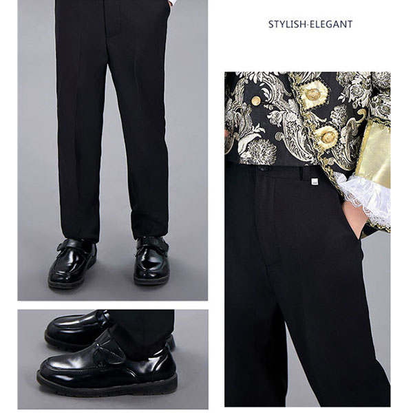 演出服 王子様 演奏会 男の子 キッズ用スーツ 5点セット 子供服 おしゃれな子ども用 ヨーロッパ 中世 キッズ 貴族服装 舞台 ステージ衣装 演劇オペラ声楽 コスプレ衣装 クリスマス仮装 ハロウィン衣装 学園祭 公爵 宮廷服 コスプレ・衣装のVings