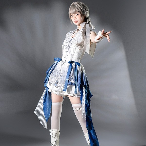 王子風ロリータ 竜騎士風 皇子系 少年装 3点セット リボン 夏 ノースリーブ 男装 王子装 王子系 フリル ゴスロリ服 中華風 ロリィタ ステージ服 コスチューム 仮装 コスプレ サブカル系 可愛い 男女兼用 舞台 衣装 ステージ イベント 文化祭 学園祭 パンツ ホワイト Lolita S M L コスプレ・衣装のVings