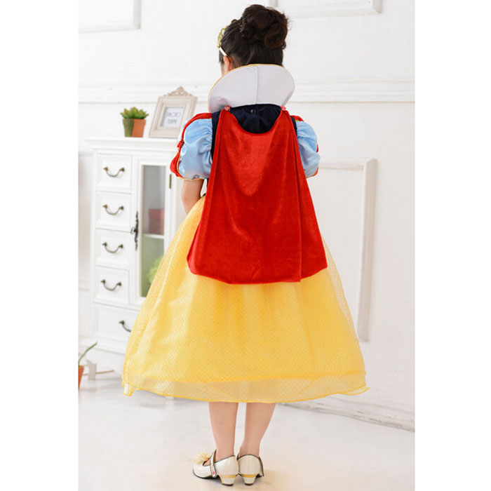 子供 ドレス 豪華 発表会 ディズニー風 白雪姫 ドレス Disney snow White ハロウィン 衣装 子供 女の子 コスプレ ドレス キッズ ハロウィン クリスマス 仮装 110 120 130 140 冠付き コスプレ・衣装のVings