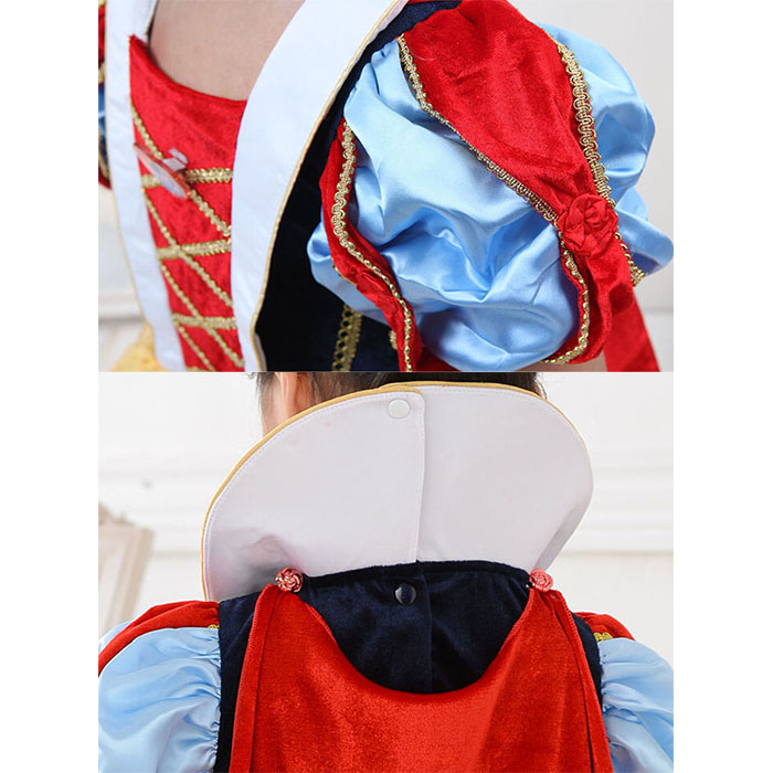 子供 ドレス 豪華 発表会 ディズニー風 白雪姫 ドレス Disney snow White ハロウィン 衣装 子供 女の子 コスプレ ドレス キッズ ハロウィン クリスマス 仮装 110 120 130 140 冠付き コスプレ・衣装のVings