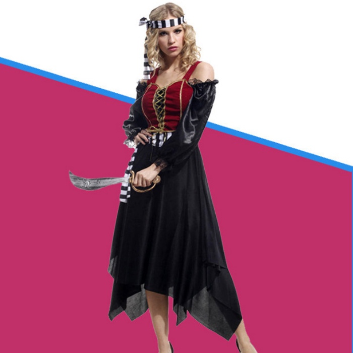 海賊衣装 カリブの海賊 ヴァンパイア パーティー仮装 演出衣装 ハロウィン 仮装 ディズニー 大人 ハロウィン 衣装 女性用 コスチューム ハロウィン 女性向けかっこいい・セクシー系コスチューム コスプレ・衣装のVings