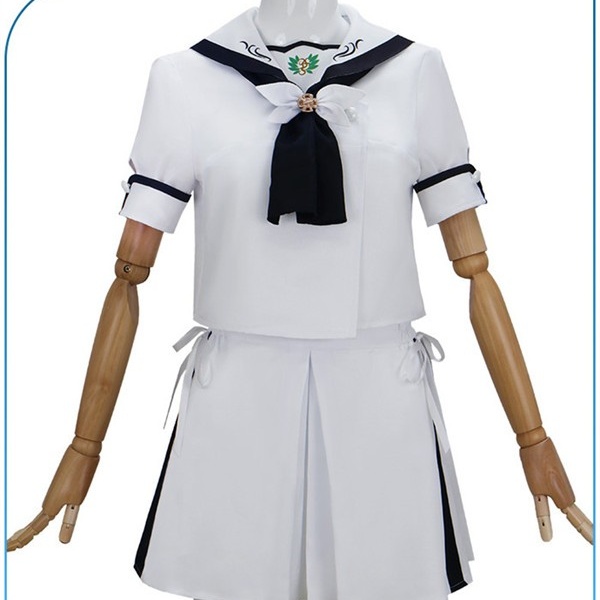 Summer Pockets 鳴瀬しろは JK制服 コスプレ衣装セット 制服 学生服風 ウィッグ コスチューム 仮装 イベント 学園祭 演劇 舞台 ステージ 撮影 学芸会 文化祭 ハロウィン コスプレ・衣装のVings
