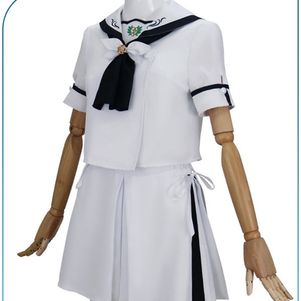 Summer Pockets 鳴瀬しろは JK制服 コスプレ衣装セット 制服 学生服風 ウィッグ コスチューム 仮装 イベント 学園祭 演劇 舞台 ステージ 撮影 学芸会 文化祭 ハロウィン コスプレ・衣装のVings