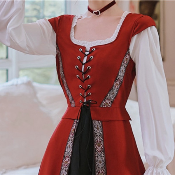 宮廷服ドレス ゴシック様式 ビクトリア風 全5色 パーティードレス クリスマス ハロウィン コスプレ・衣装のVings