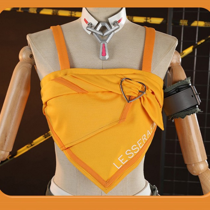 オーバーウォッチ2 Overwatch2 OW2 LE SSERAFIM マーシー Mercy コスプレ衣装 コスチューム ウィッグ 追加可 cosplay イベント 演出服 アニメ 変装 仮装 ハロウィン 学園祭 文化祭 学芸会 コスプレ・衣装のVings
