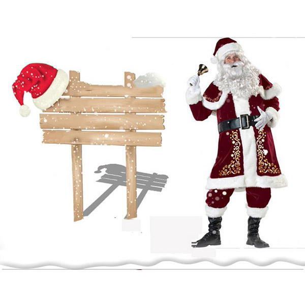 サンタクロース メンズ クリスマス レディース コスプレ 大きいサイズ 8点セット コスプレ・衣装のVings