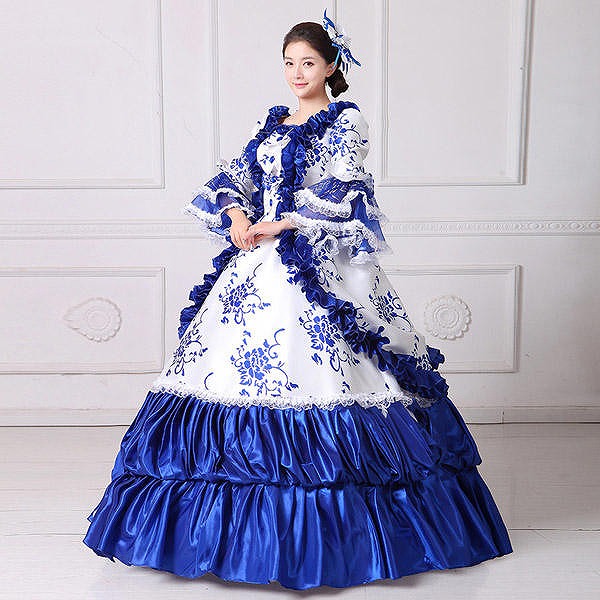 プリンセスライン ドレス オペラ声楽 中世貴族風豪華お姫様ドレス