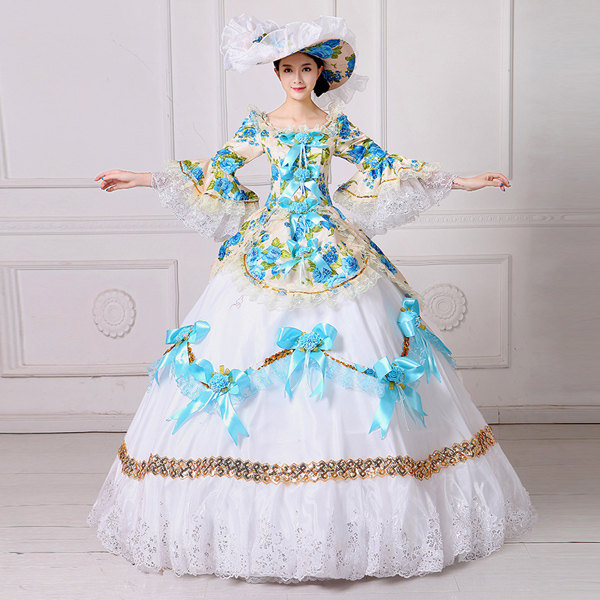 宮廷服ドレス オペラ声楽 中世貴族風豪華お姫様ドレス ウェディング