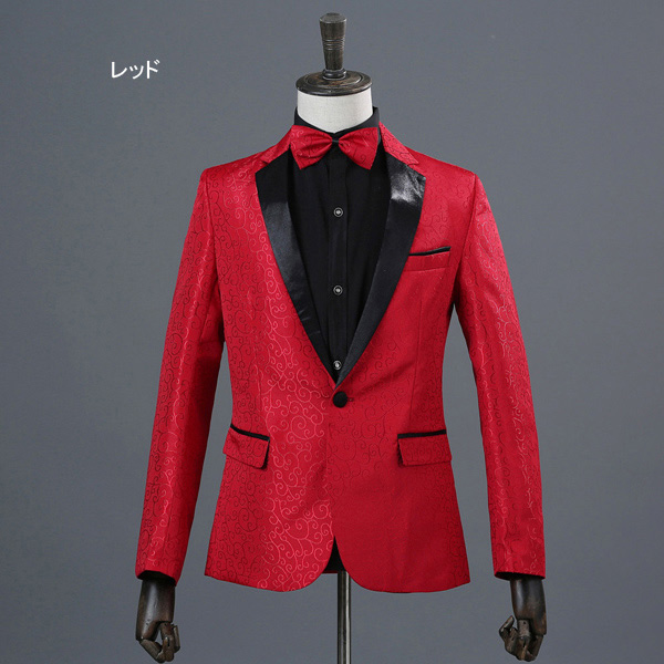 ステージ衣装 メンズスーツ 3点セット 白 青 赤 コスプレ・衣装のVings