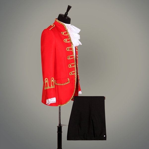 貴族衣装 ジャケット スーツ 3点セット 赤 白 黒 コスプレ・衣装のVings