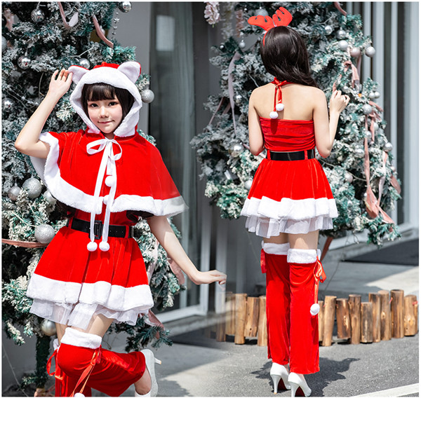 サンタ サンタクロース ワンピース ケープ ねこ耳 フード クリスマス セクシー 可愛い Vings ヴィングス