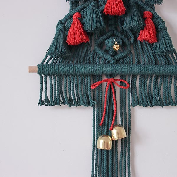タペストリー クリスマス  北欧 壁飾り おしゃれ 手作り編み マクラメタペストリー 壁掛け ファブリック壁装飾 毛糸 コスプレ・衣装のVings