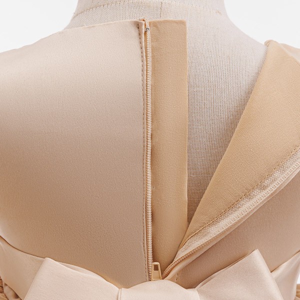 キッズドレス クリスマスツリー柄 パーティー リボン ドレス 膝丈 半袖 コスチューム衣装 子供ドレス パーティードレス カラードレス ワンピース お姫様 女の子 子供 かわいい ステージ 演出 イベント 写真用 レッド 70 80 90 100 110 コスプレ・衣装のVings