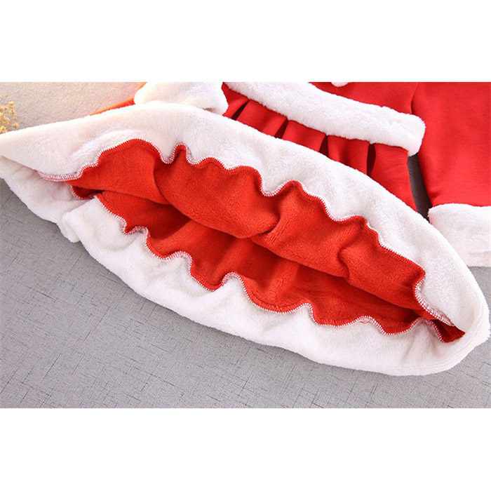 子供 クリスマス コスチューム サンタ 衣装 女の子 ドレス キッズ ベビー 幼稚園 発表会 仮装 可愛い サンタ服 赤 ワンピース 帽子付き セットアップ パーティー イベント プレゼント 90 100 110 120 130 140cm コスプレ・衣装のVings