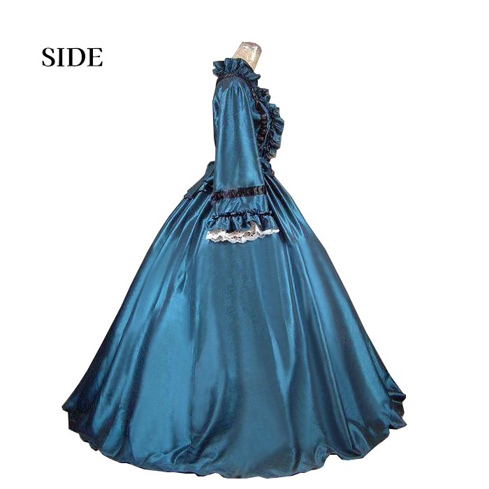 貴族ドレス ステージ衣装 お姫様ドレス lolita 舞台衣装 オペラ声楽 中世貴族風 お姫様ドレス お嬢様 パーティー 中世ドレス 演奏会用ロングドレス プリンセスライン フリル Aライン コスプレ・衣装のVings
