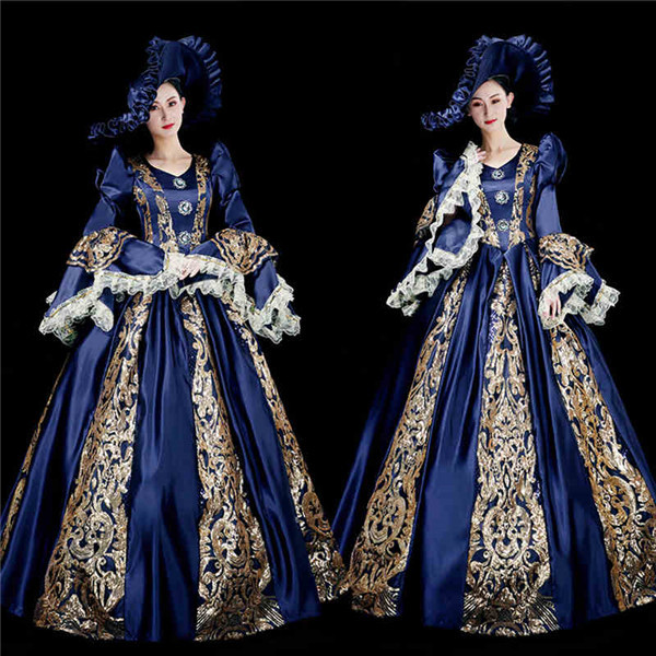 中世貴族 ドレス お姫様ドレス リッチネイビードレス | Vings(ヴィングス)